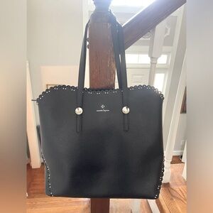 Nanette Lepore Scalloped Vegan Leather Handbag